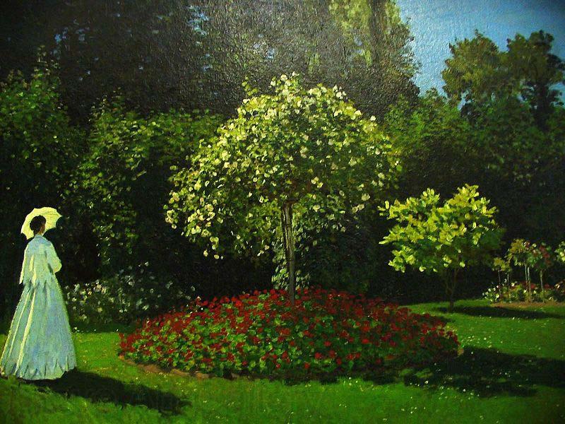 Claude Monet Lady in the garden Spain oil painting art